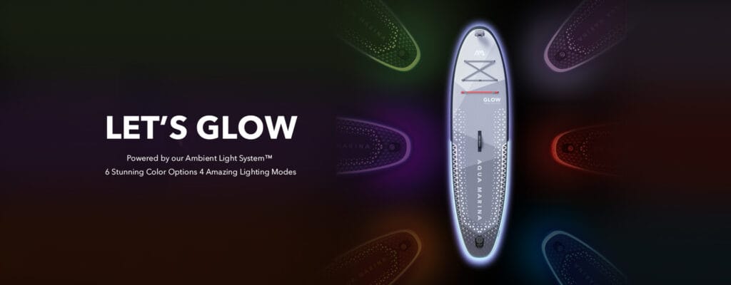 Glow 10'4 mit Ambiente Beleuchtung System – Mehrfarbige LED | Aqua Marina Aqua Marina Glow 10'4 Ambientebeleuchtungssystem – Mehrfarbige LED BT-24GL